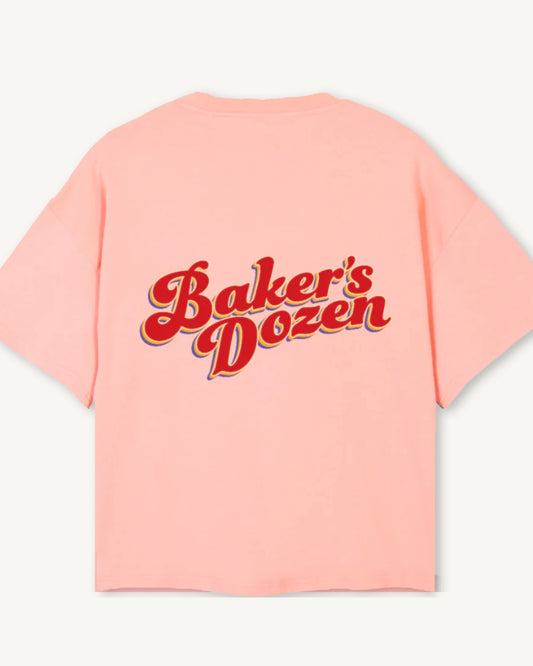 Bakers Dozen Oversized Boxy Tee shirt- Pink Clay