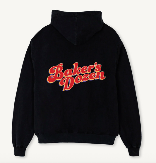 Bakers Dozen Oversized Hoodie- Black