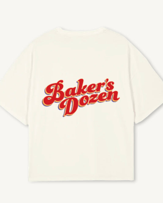 Bakers Dozen Oversized Boxy Tee shirt- Cream