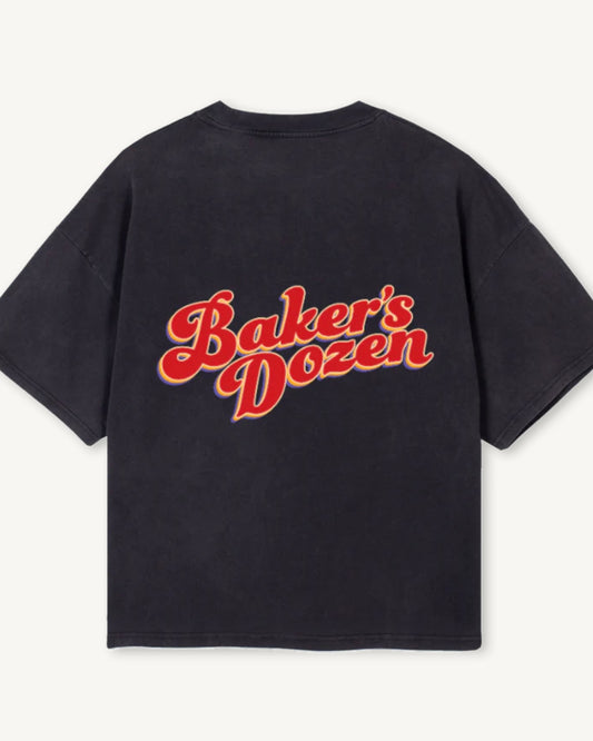 Bakers Dozen Oversized Boxy Tee shirt- Vintage Black